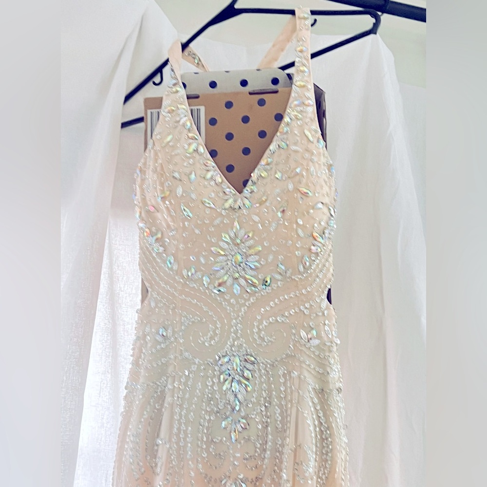 Champagne prom dress size 2
